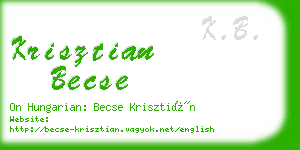 krisztian becse business card